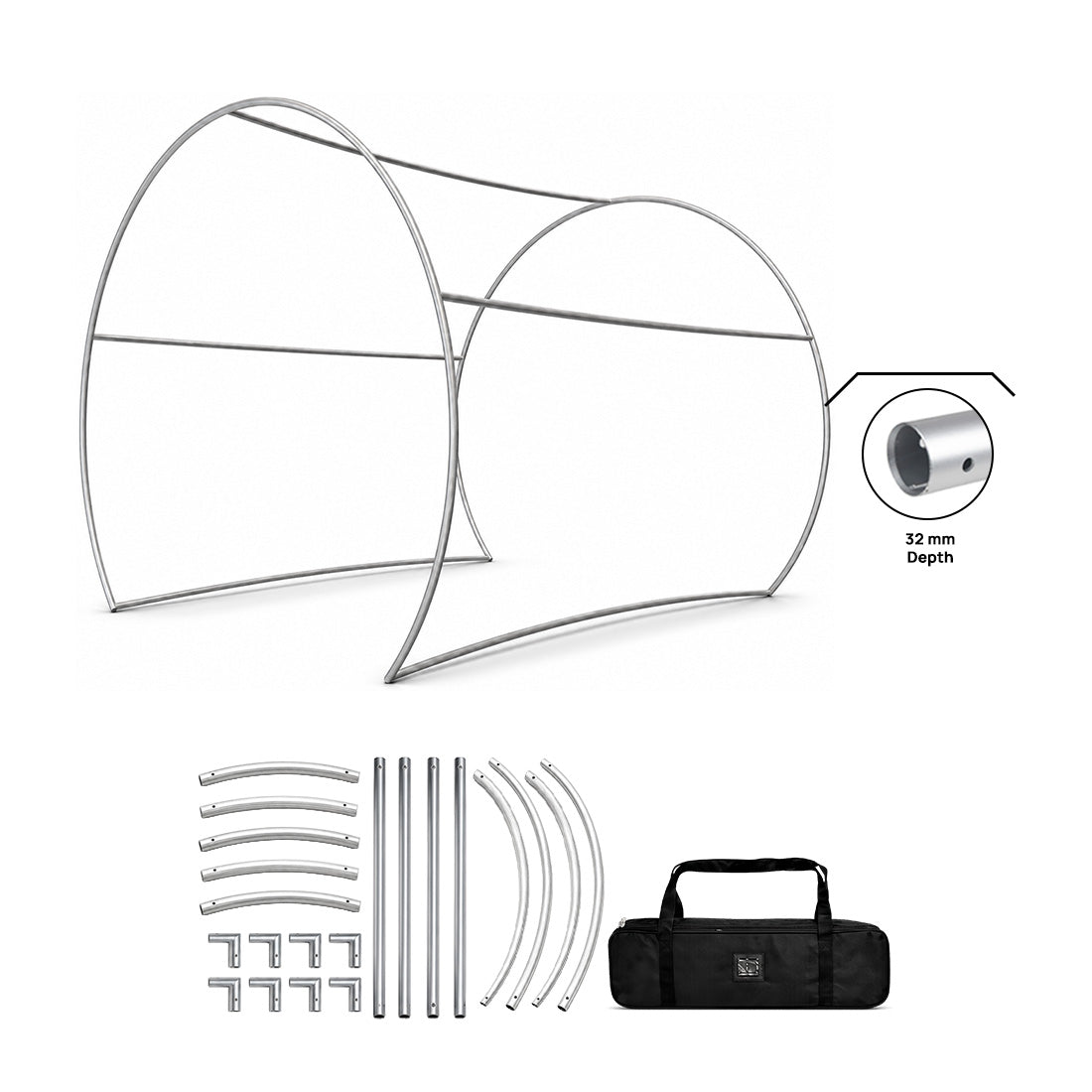 Half Circle Photo booth Enclosure