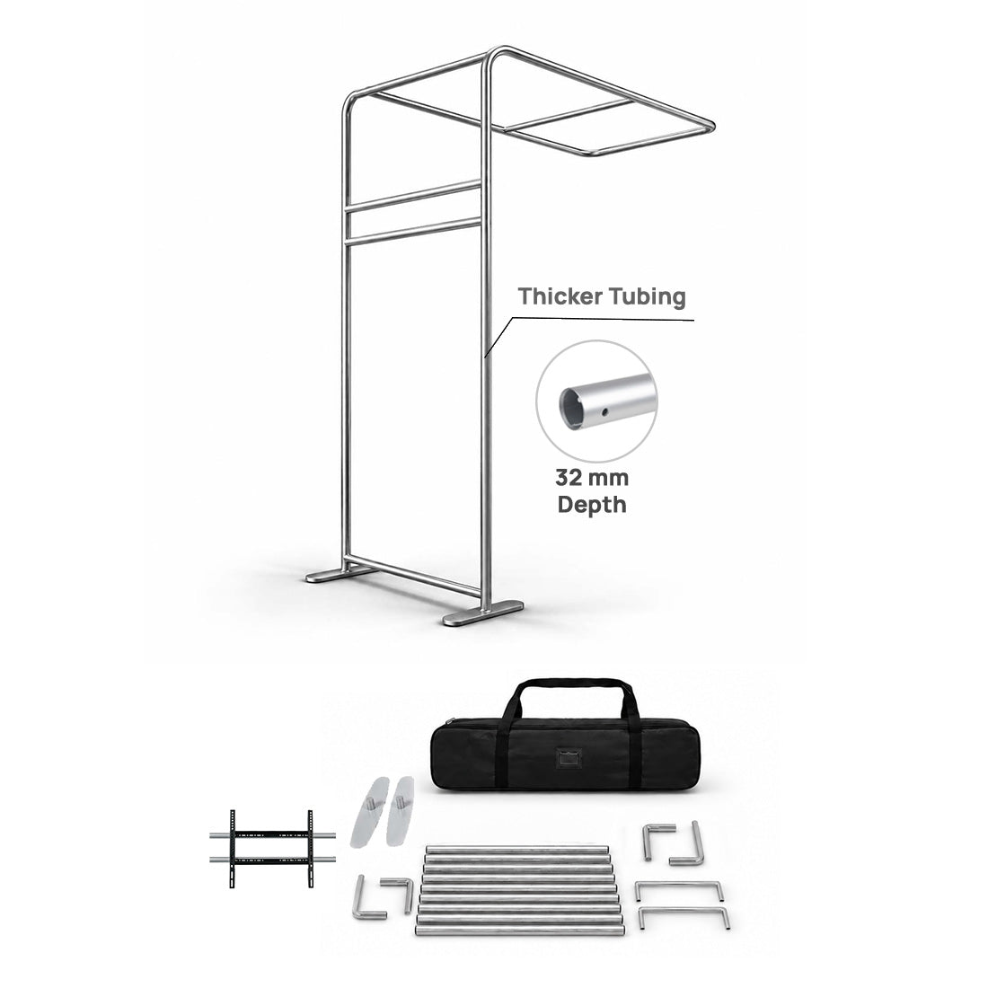 L-Shaped Arch Tube Fabric Display
