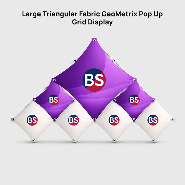 Large Triangular Fabric GeoMetrix Pop Up Grid Display