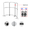 2x2m Magnetic Fabric Booth Wall with 3 Curved Panels