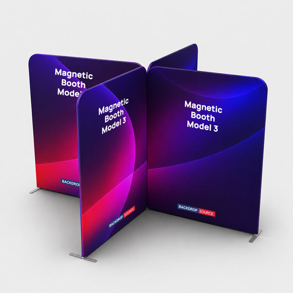 Magnetic Fabric Booth Display - Model 3 (4m x 4m)