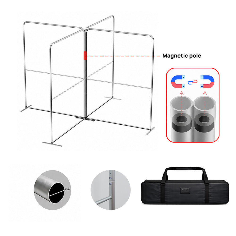 Magnetic Fabric Booth Display - Model 3 (4m x 4m)