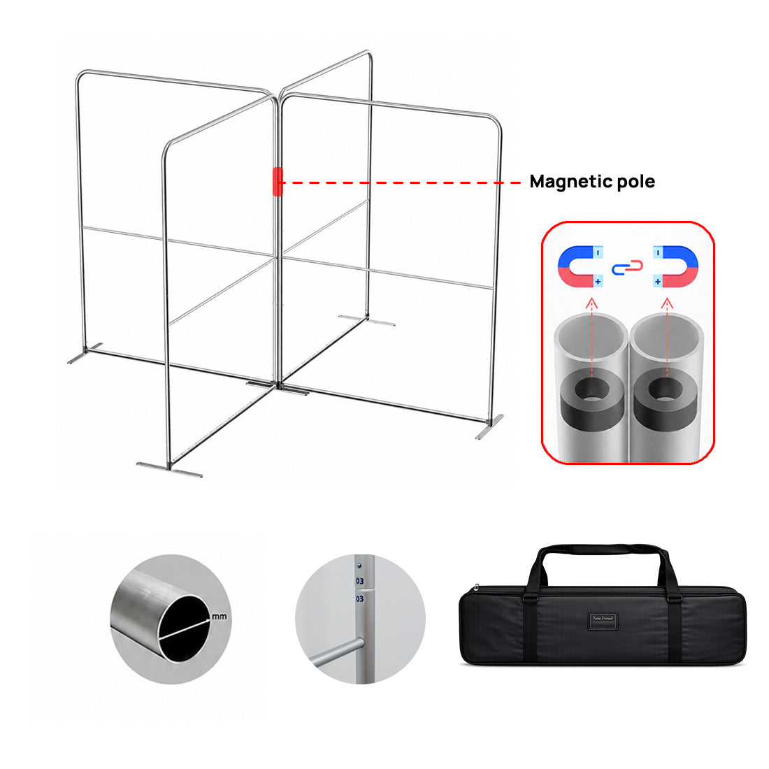 Magnetic Fabric Booth Display - Model 3 (4m x 4m)