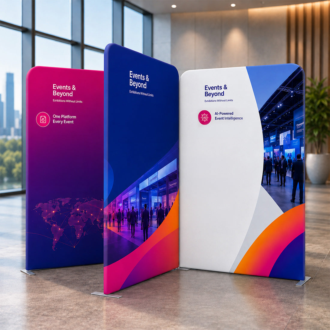 Magnetic Fabric Booth Display - Model 3 (4m x 4m)