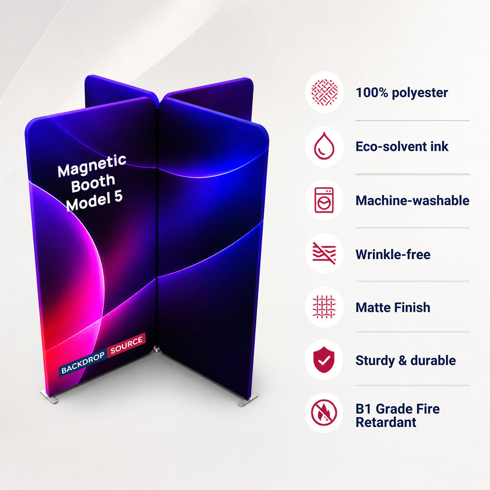 Magnetic Fabric Booth Display - Model 5 (2m x 2m)