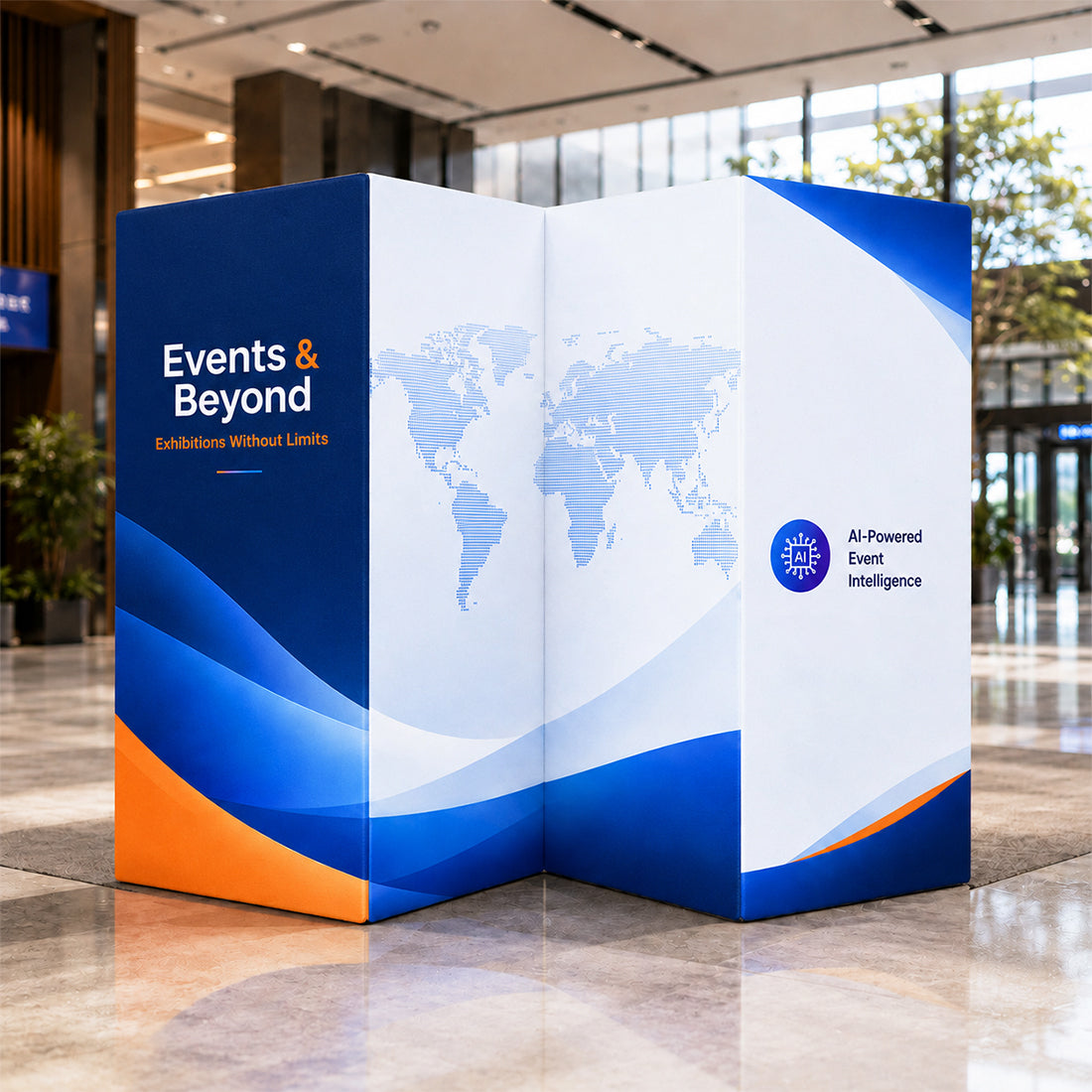 Fabric Magnetic Partition Display – 4 Panel