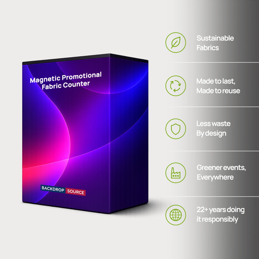 Magnetic Promotional Fabric Counter
