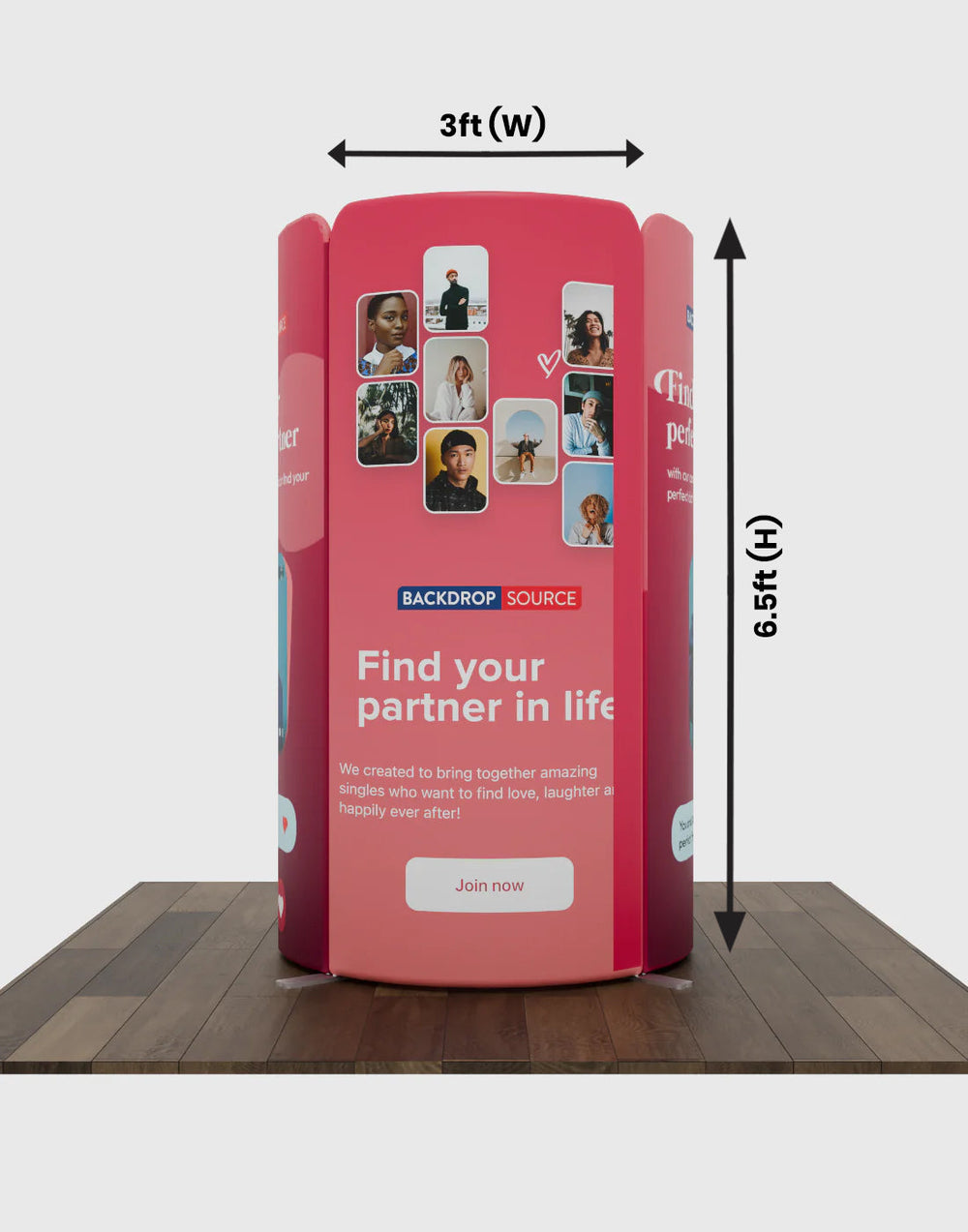 Magnetic Fabric Booth Display - Model 1 (2m x 2m)
