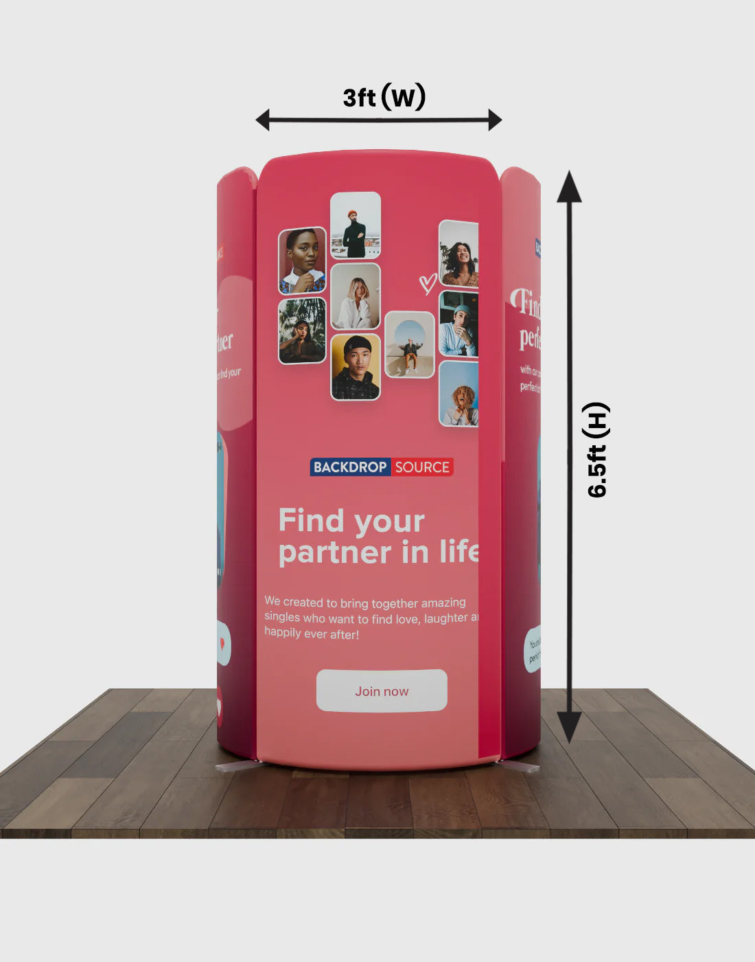 Magnetic Fabric Booth Display - Model 1 (2m x 2m)