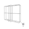 Modular 3D T-Shaped Fabric Display Wall