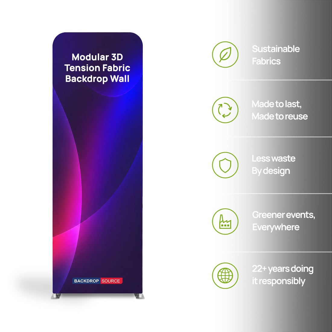 Modular 3D Tension Fabric Backdrop Wall