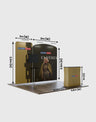 3x3m Booth Kit with Sloped & Straight Walls, Counter & TV Mount