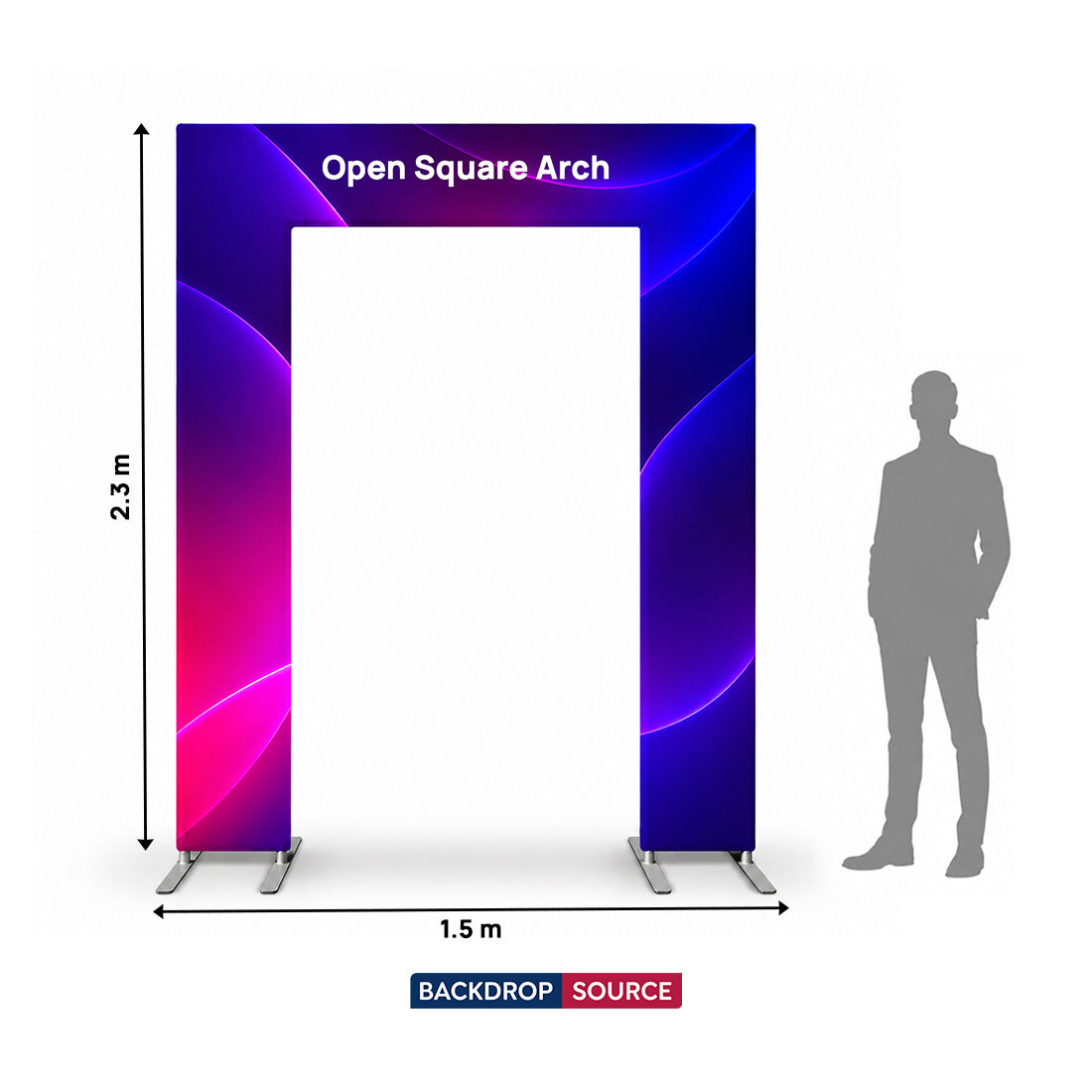 Fabric Full Open Square Arch Display