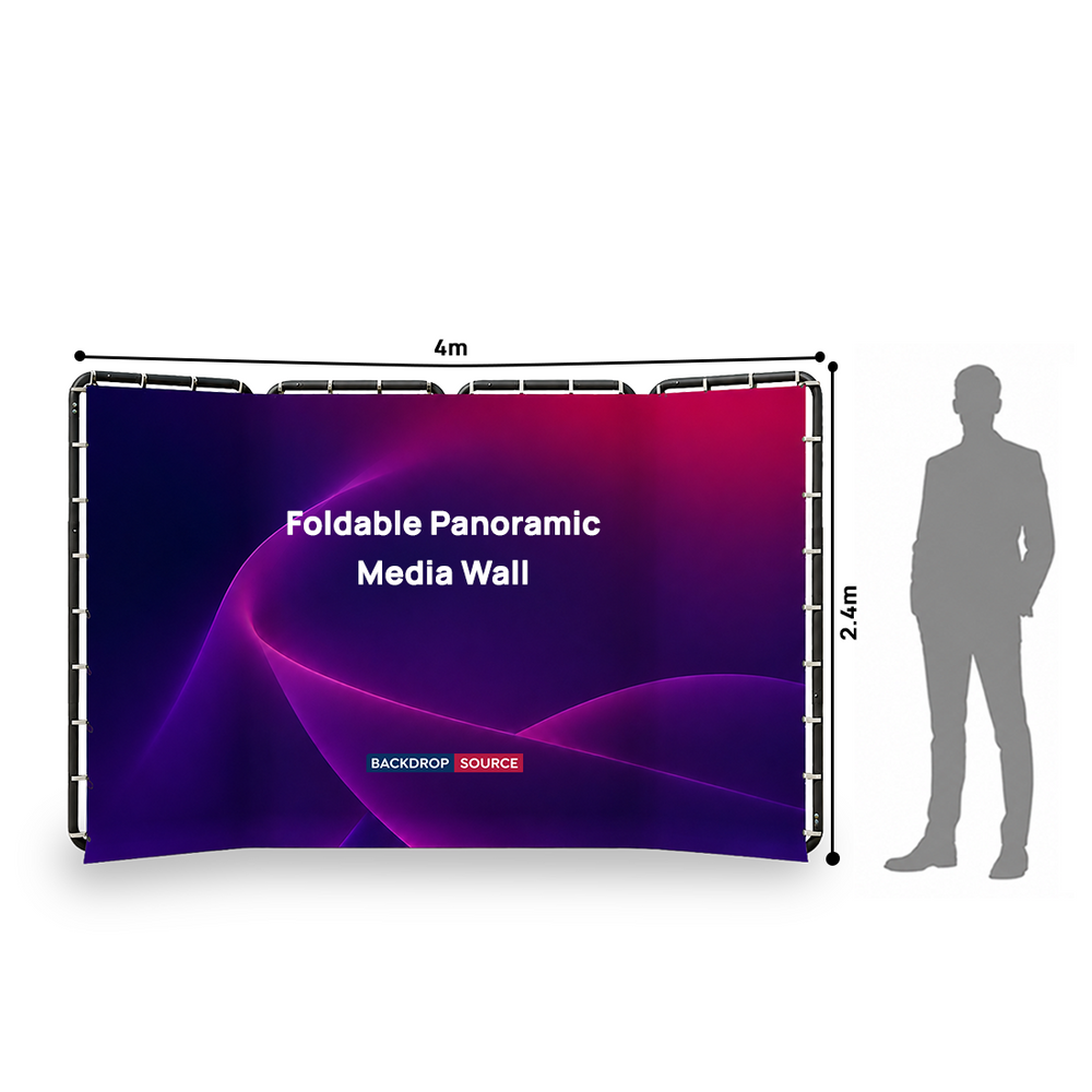 Panoramic Foldable Media Wall with Shape-Shifting Design