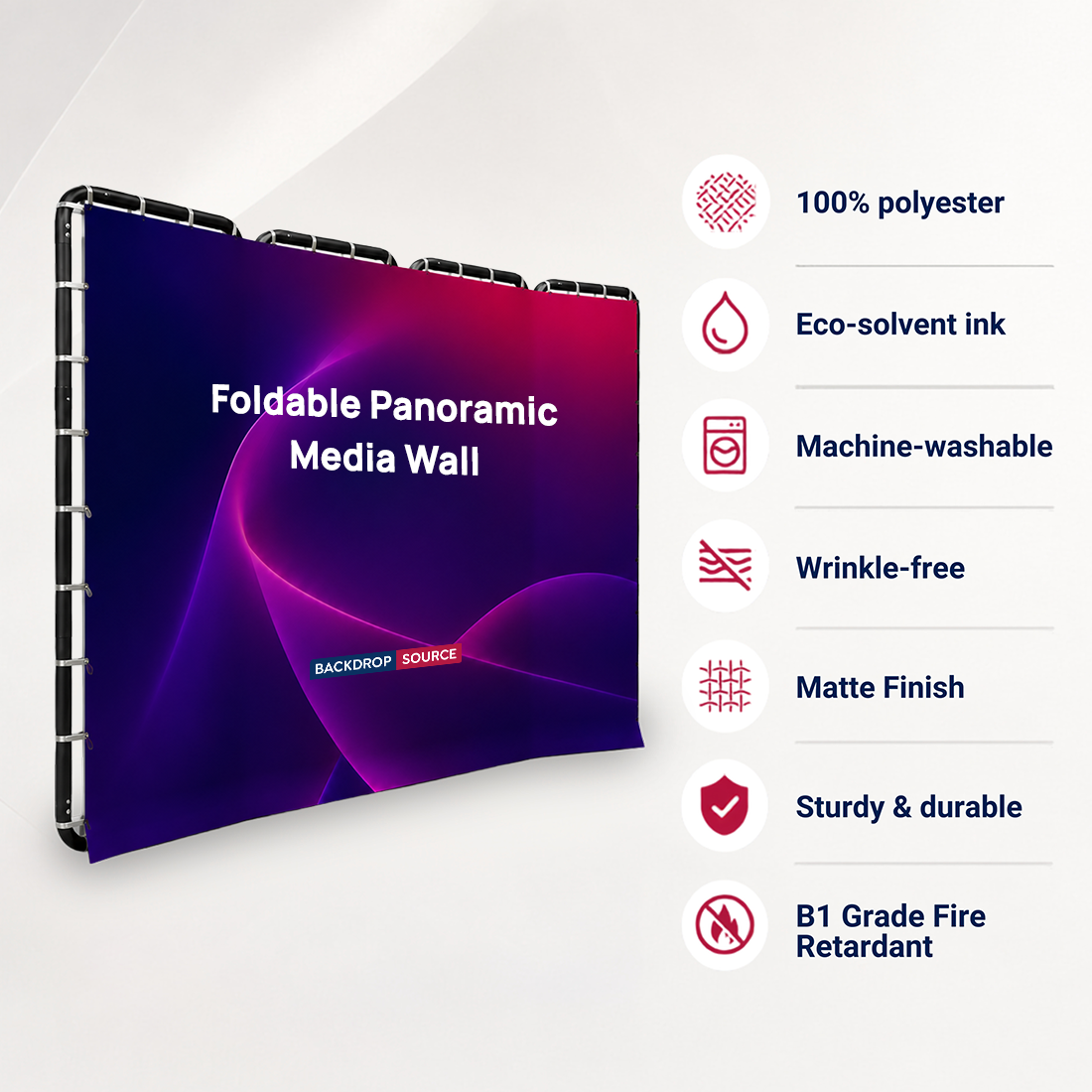 Panoramic Foldable Media Wall with Shape-Shifting Design