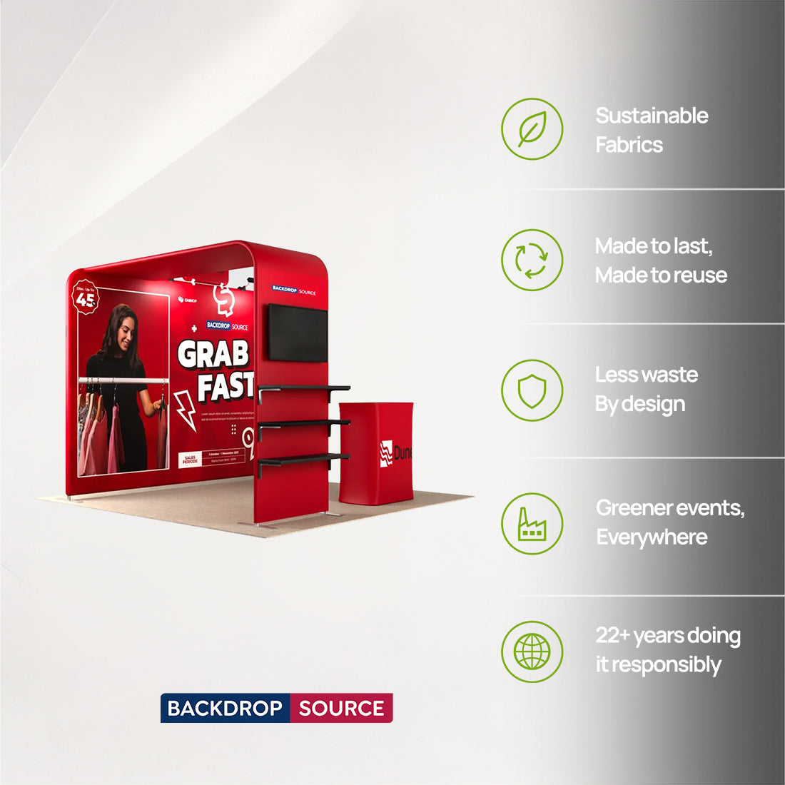Portable Exhibit Display 3m x 3m - Model 17