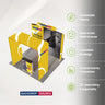 3x3m Square Arch Booth Kit with Backlit Lightbox Counter