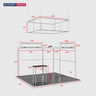 3x3m Booth Kit with Modular Walls, Hanging Banner & Counter