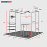 3x3m Magnetic Booth Kit with L-Arch TV Shelf Tower & Counter