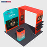 3x3m Booth Kit with Sloped & Square Arches, TV Mount & Counter