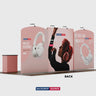 6x3m Booth Kit with Straight Centre Wall & Curved Side Walls