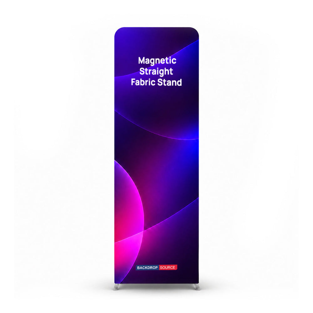 Magnetic Straight Fabric Banner Stand - included in Magnetic Fabric Banner Stand Exhibition Kit with Heart-Shaped Backdrop