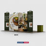 6x3m Booth Kit with Inclined Walls, 2 Counters & TV Mounts