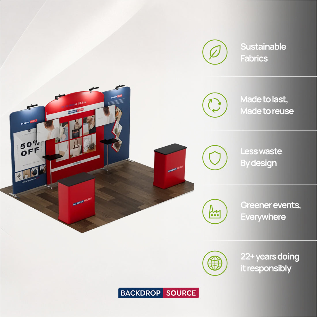Portable Exhibit Display 6m x 3m - Model 7