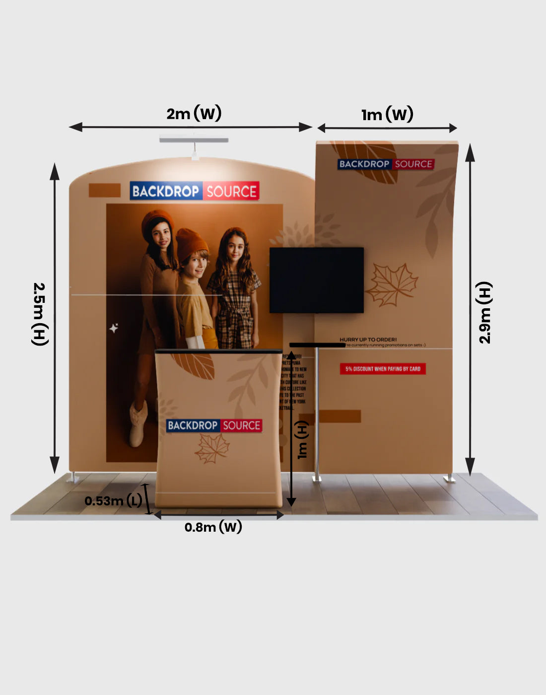 Portable Exhibit Display 3m x 3m - Model 8