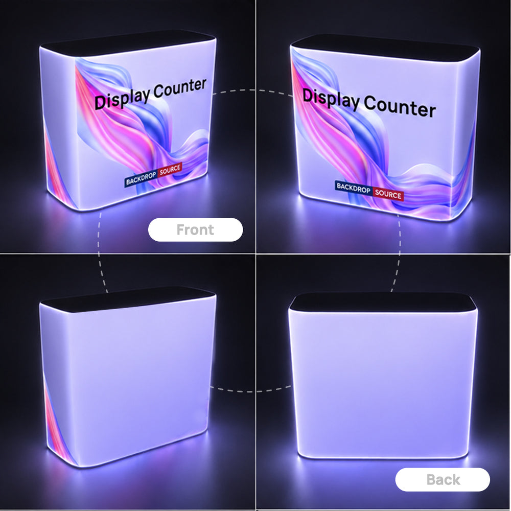 Backlit Premium Fabric Counter Display – 1m/1.2m/1.8m W