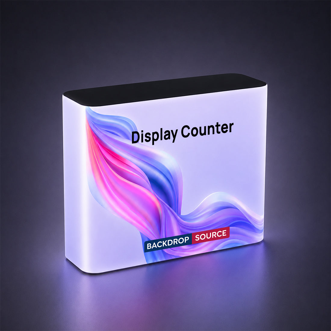 Backlit Premium Fabric Counter Display – 1m/1.2m/1.8m W