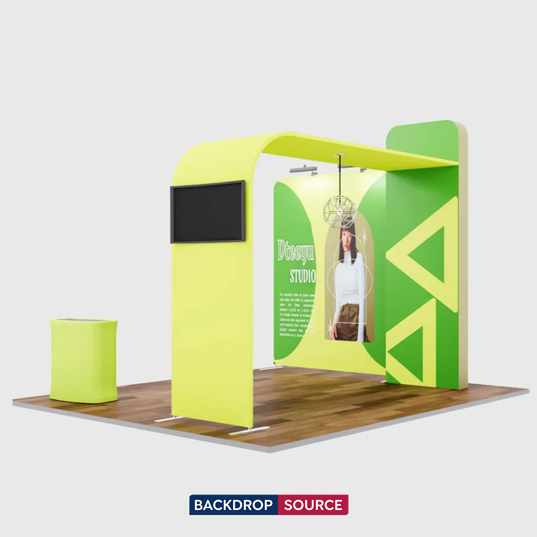 Premium Modular L Arch Exhibition Stand with TV for 3m Wide Booths