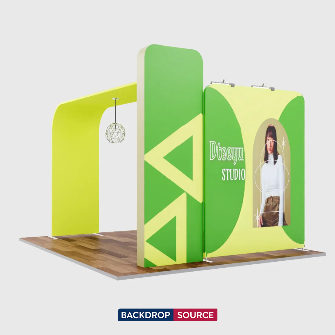 Premium Modular L Arch Exhibition Stand with TV for 3m Wide Booths