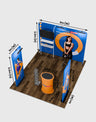 3x3m Booth Kit with Backwall, 2 Banners, TV Shelf & Oval Counter
