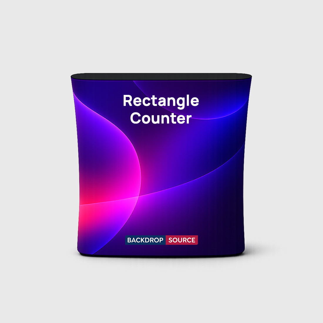 Rectangle Fabric Display Counter - included in Magnetic Fabric Banner Stand & L-Shaped Shelving Display Exhibition Kit