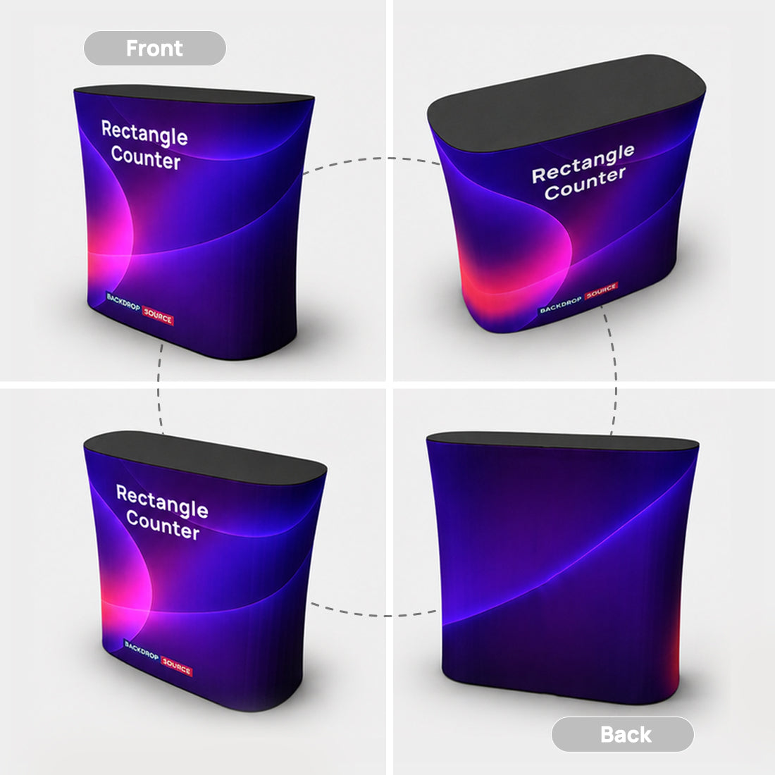 Rectangle Fabric Display Counter (For Podium & Booth Exhibitions)