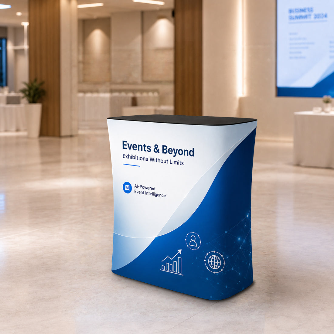 Rectangle Fabric Display Counter (For Podium & Booth Exhibitions)