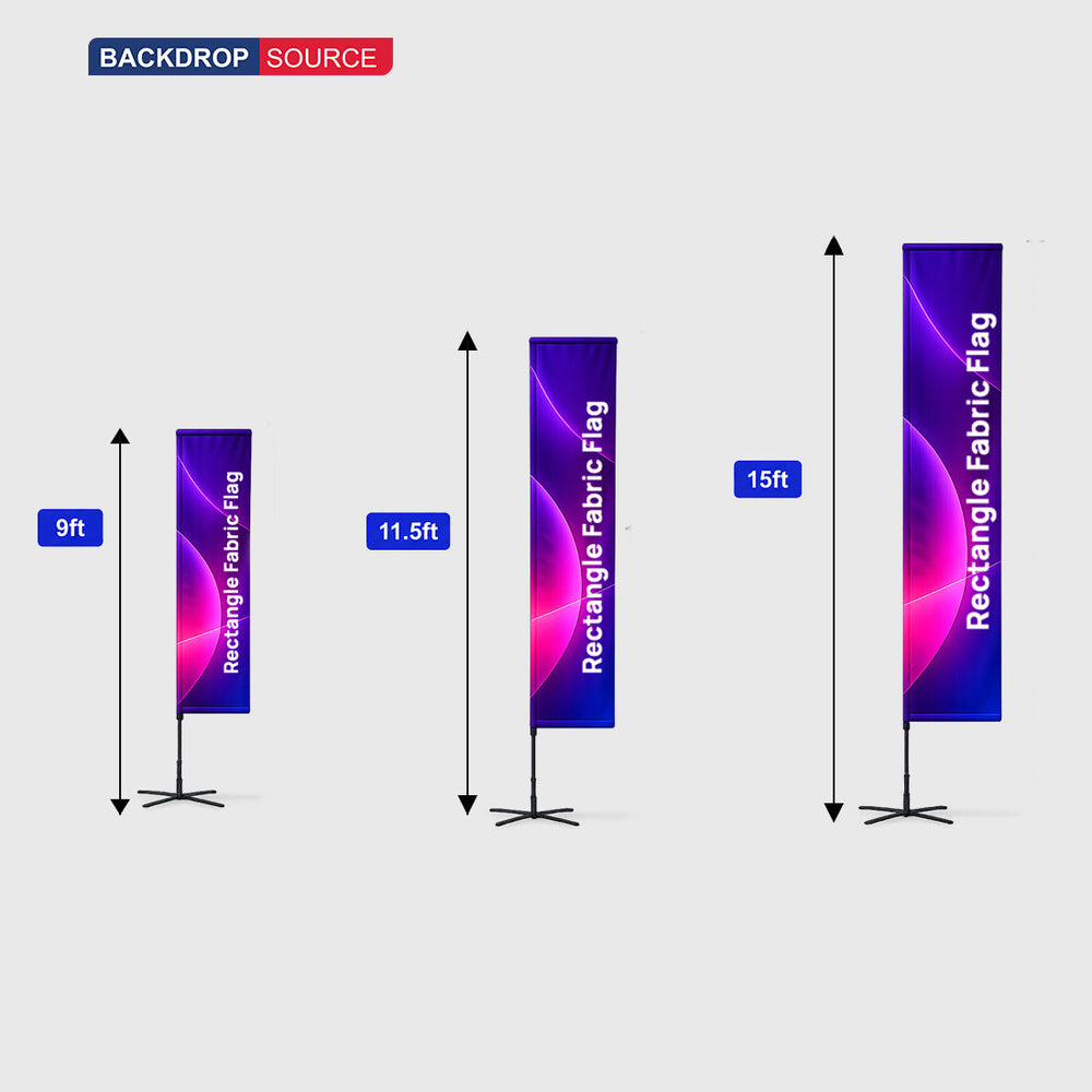 Rectangle Fabric Flag Extra Length