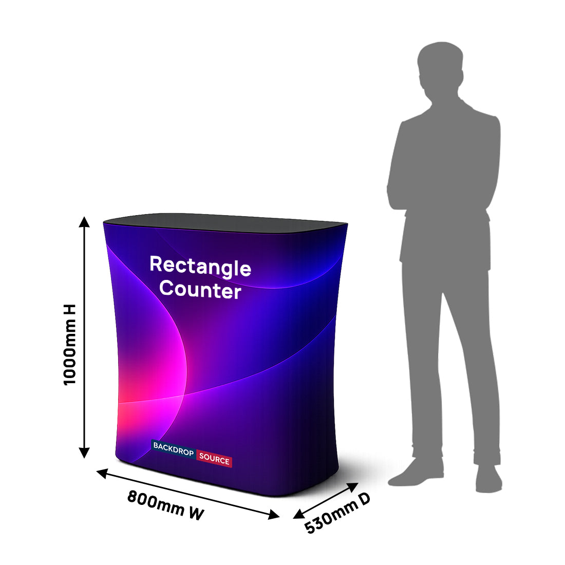 Rectangle Fabric Display Counter (For Podium & Booth Exhibitions)