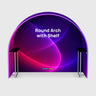 Round Fabric Arch Exhibition Booth with Built-In Shelf
