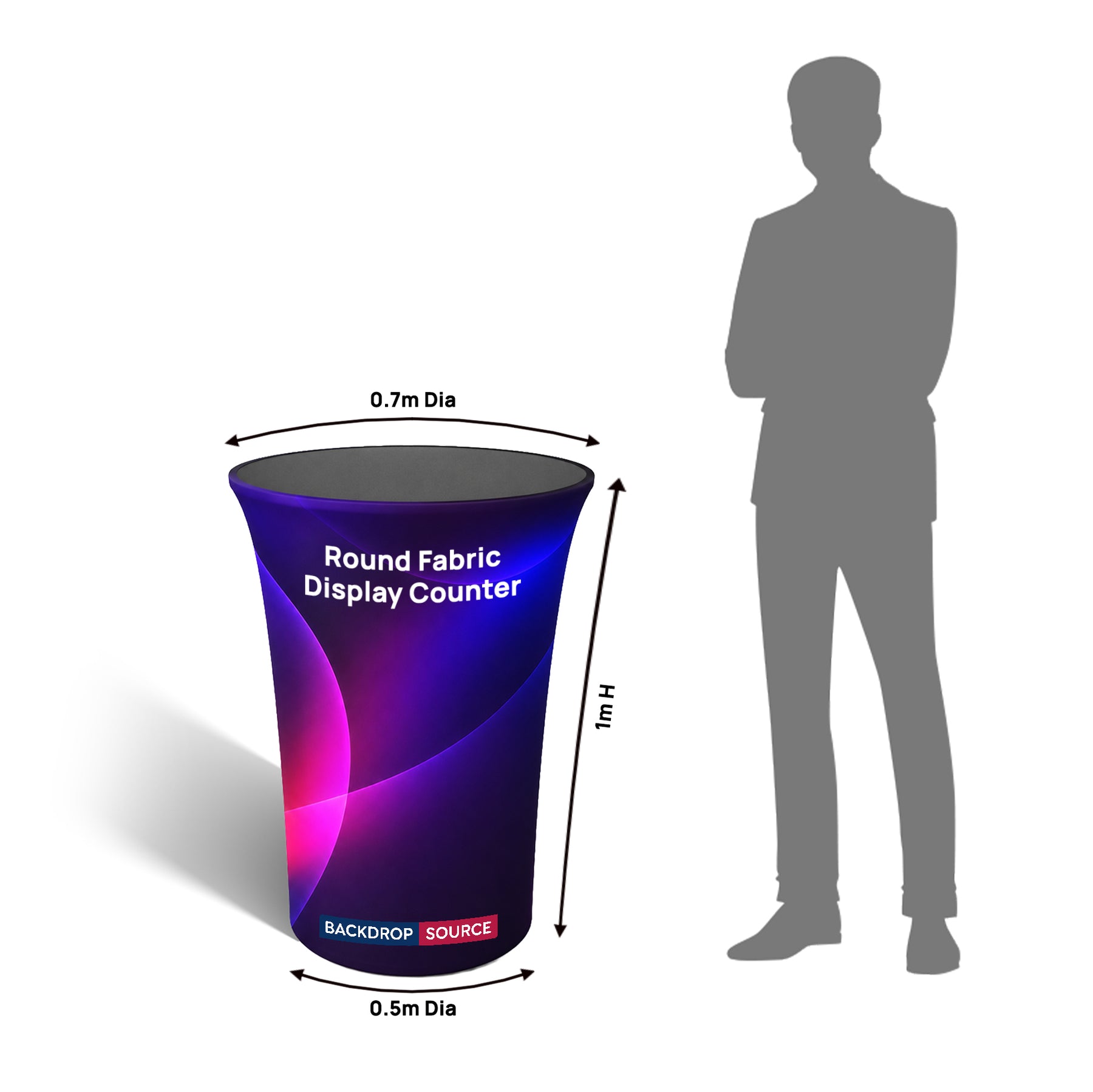 Round Fabric Display Counter (For Podium & Booth Exhibitions)