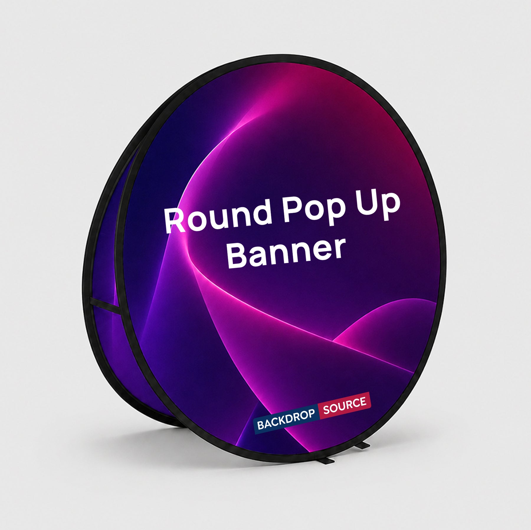 Round Fabric Pop Up Banners – Double Side Printed