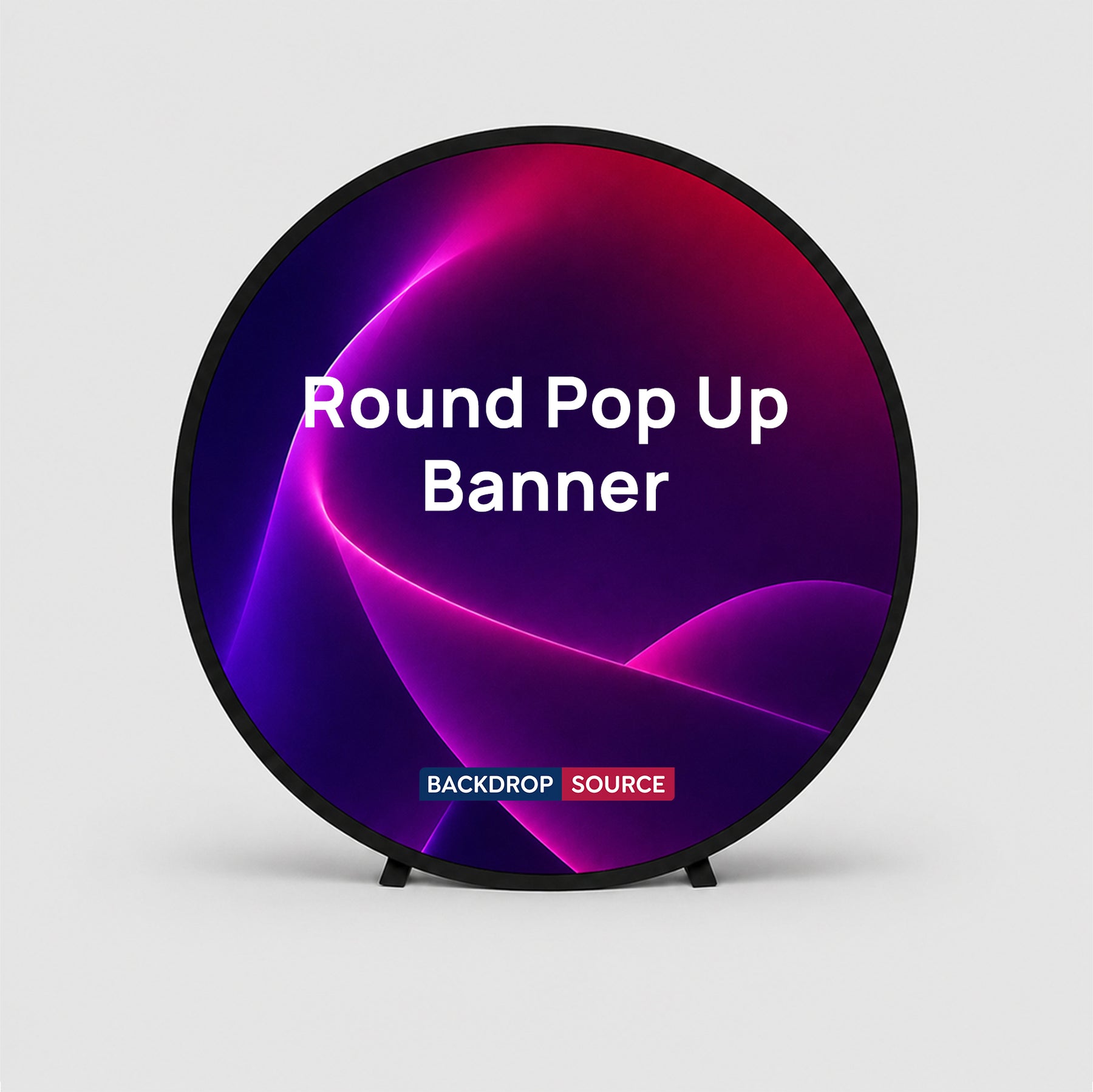 Round Fabric Pop Up Banners – Double Side Printed