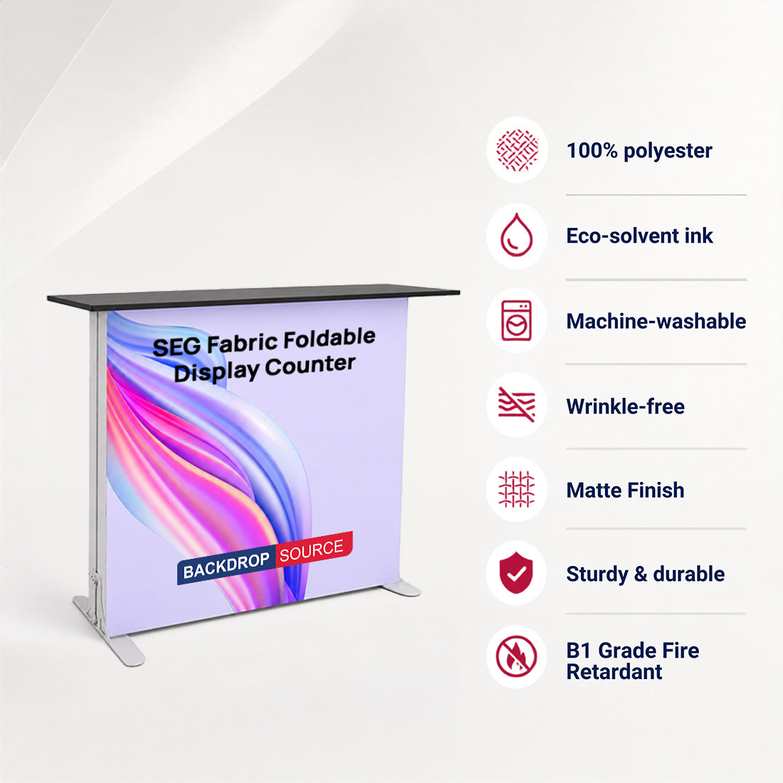SEG Fabric Foldable Display Counter (Non-Lit)