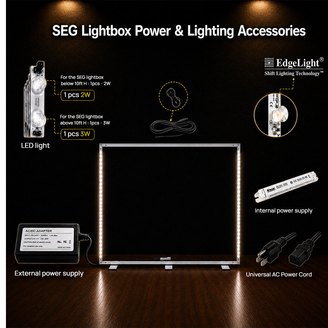 SEG Frameless Fabric Led Light Box Display - 3m W x 2.5 H x 120mm D
