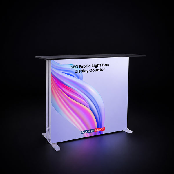 SEG Fabric Light Box Display Counter – 1m H Height