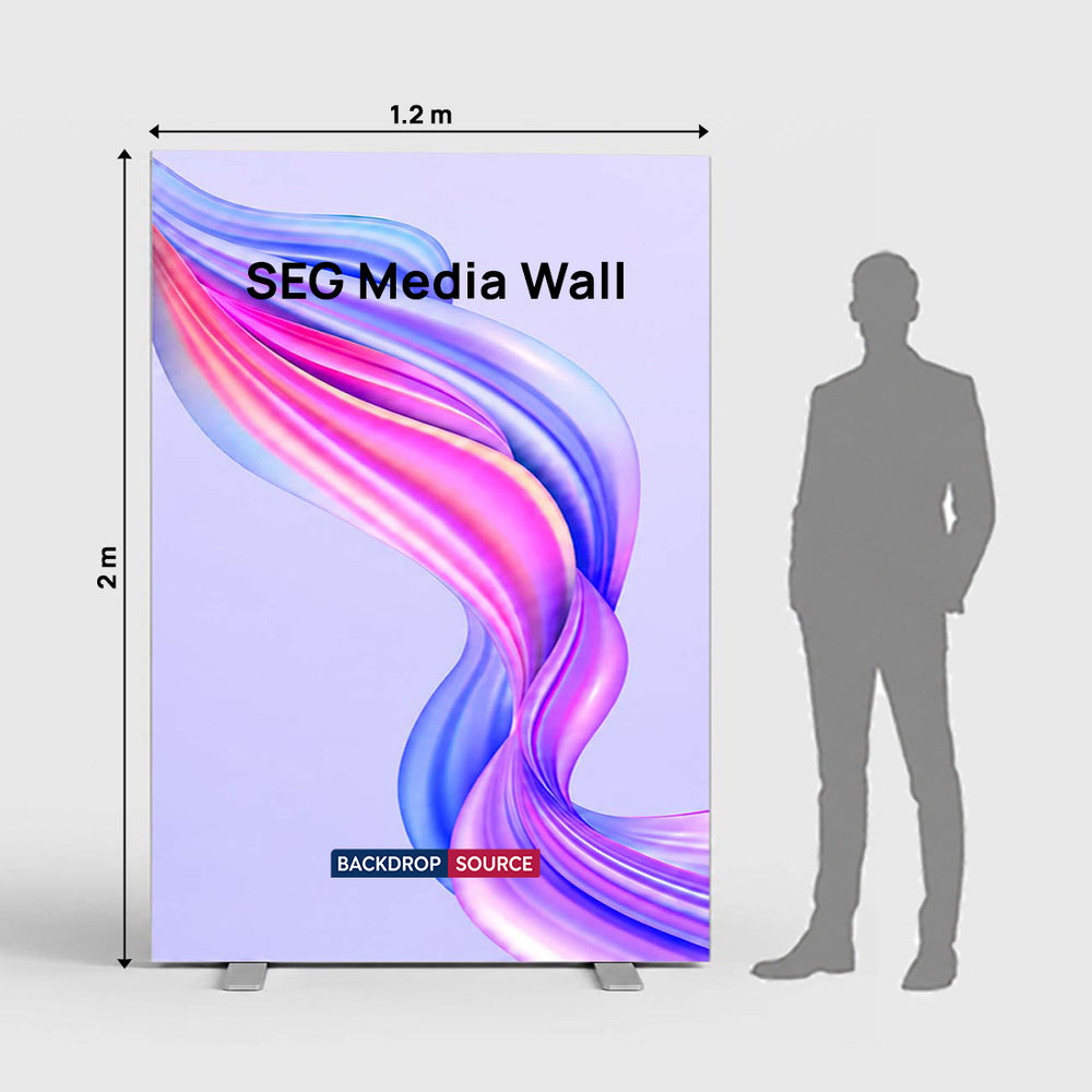 Non-Backlit SEG Fabric Media Wall - 1.2m W x 2m H