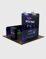 Ultimate 3m x 3m Booth Kit with Backwall, Side Walls, Counter, and Lights
