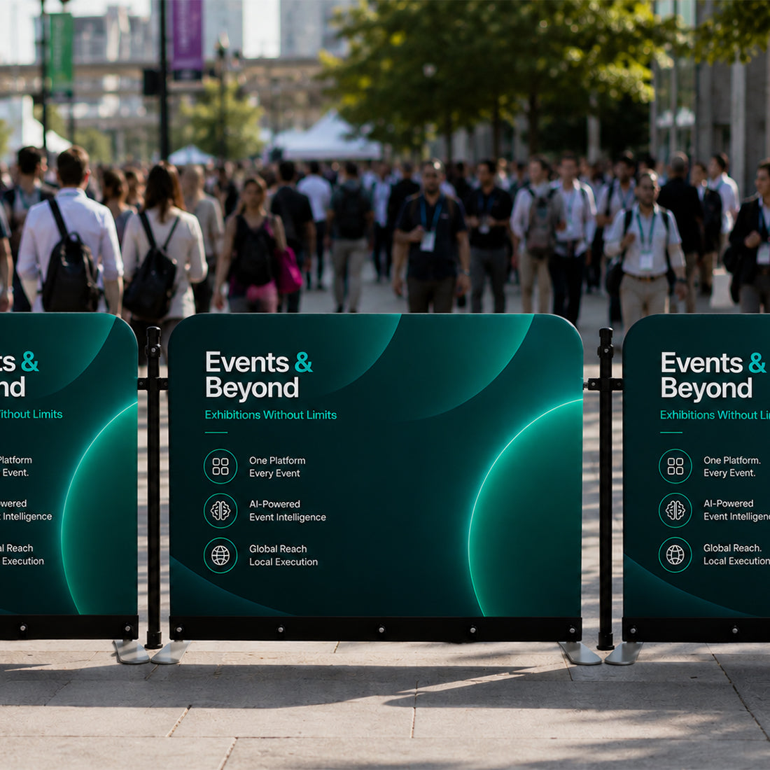 Sidewalk Barrier Display