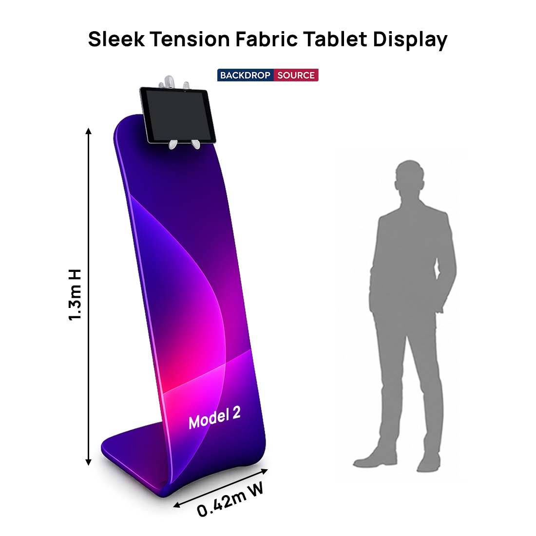 Sleek Tension Fabric Tablet Display
